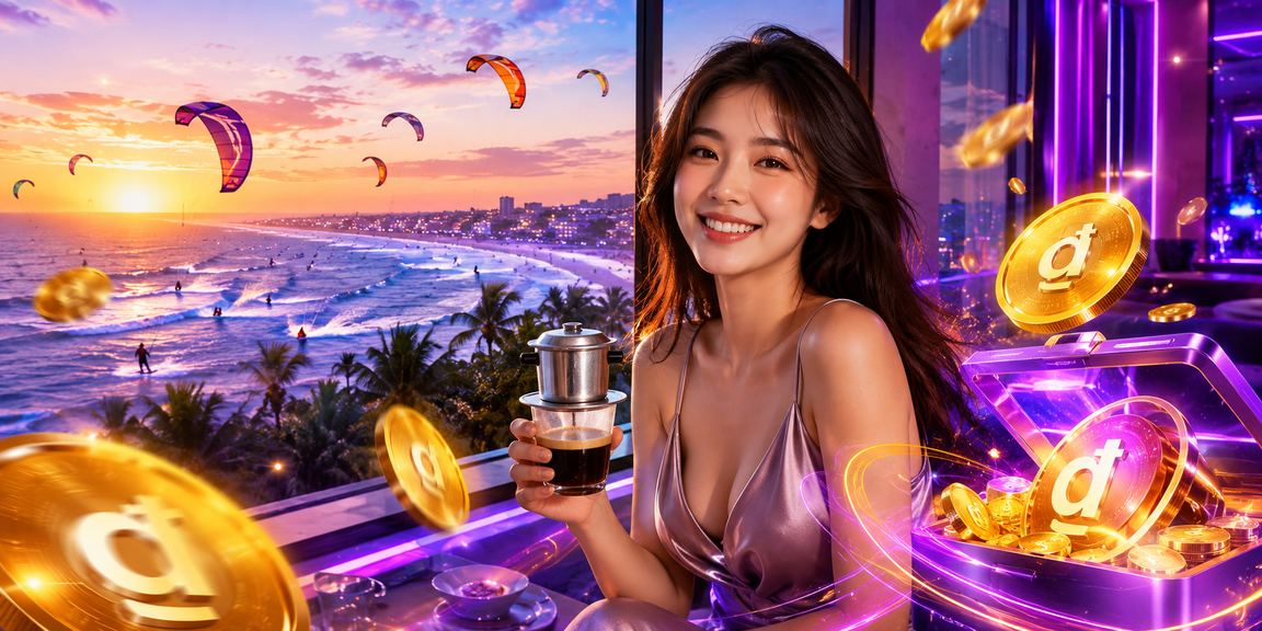 Không khí cá cược casino sôi động tại Việt Nam với đèn neon và bầu không khí hào hứng